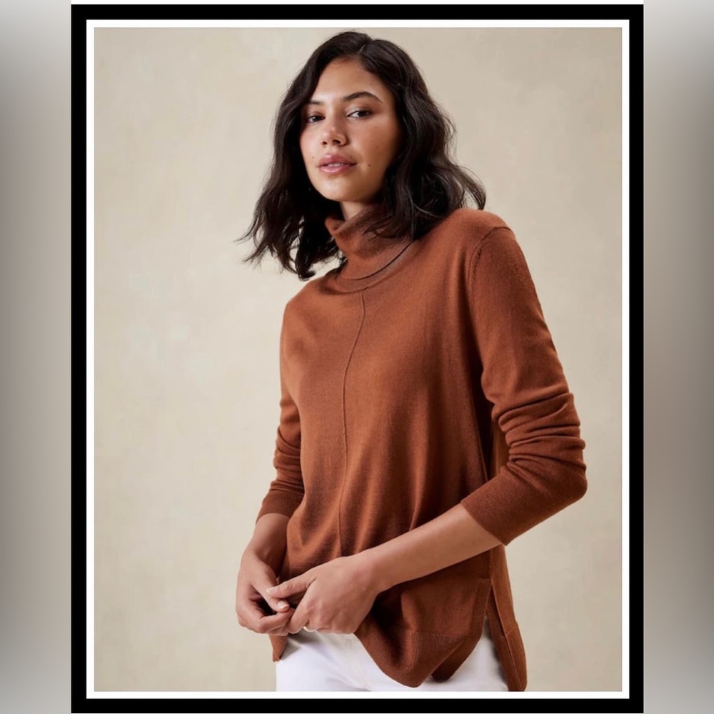 Banana Republic Factory Merino Wool Turtleneck in Size Small